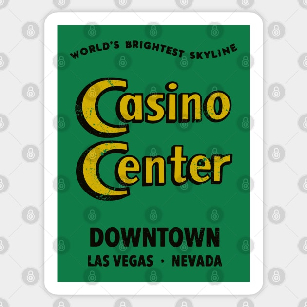 Retro Vintage Casino Center Downtown Las Vegas Sticker by StudioPM71